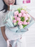 Bó hoa hồng sáp cao cấp tình yêu say đắm lãng mạn  0